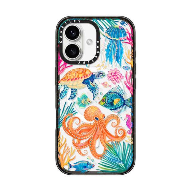 Grace Andersson x CASETiFY iPhone 16 ケース ブラック インパクトケース MagSafe対応 Under the Sea 2 by Grace Andersson