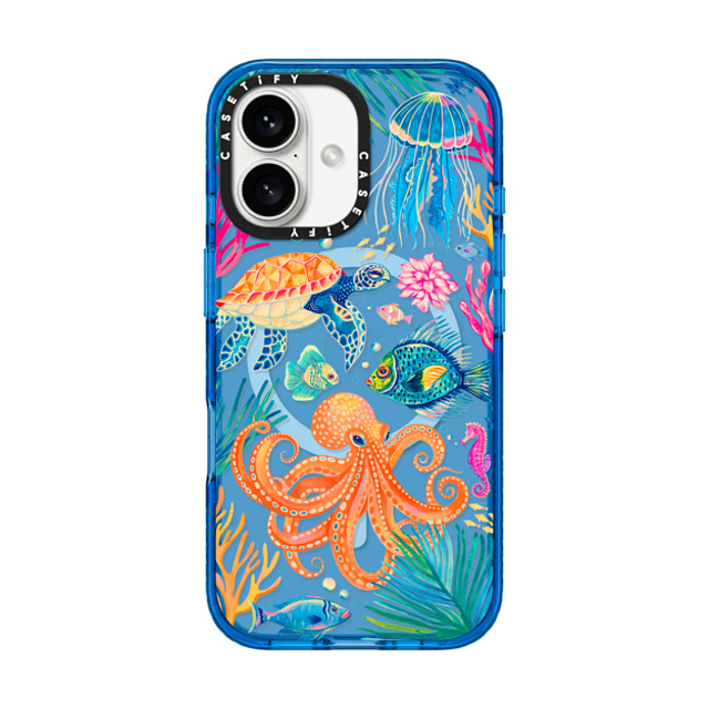 Grace Andersson x CASETiFY iPhone 16 ケース スカイブルー インパクトケース MagSafe対応 Under the Sea 2 by Grace Andersson