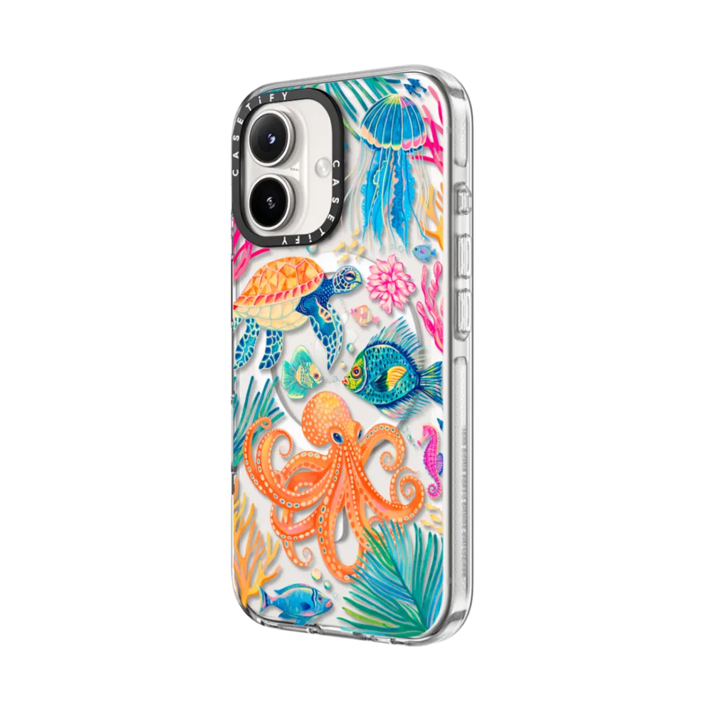 Clear iPhone 16 Plus Case MagSafe Compatible - Under the Sea 2 by Grace Andersson