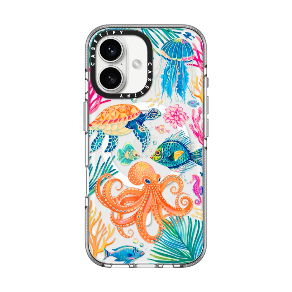 Clear iPhone 16 Case MagSafe Compatible - Under the Sea 2 by Grace Andersson