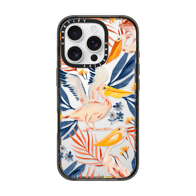 Grace Andersson x CASETiFY iPhone 16 Pro Case Fine Art Black Impact Case Pelicans by Grace Andersson Father's Day Grace Andersson x CASETiFY iPhone 16 Pro Case Fine Art Black Impact Case Pelicans by Grace Andersson Father's Day