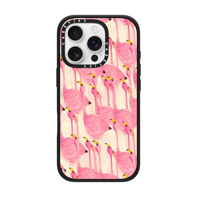 Grace Andersson x CASETiFY iPhone 16 Pro Case Animal,Nature Matte Black Impact Case MagSafe Compatible Flamingo March by Grace Andersson Back to School Grace Andersson x CASETiFY iPhone 16 Pro Case Animal,Nature Matte Black Impact Case MagSafe Compatible Flamingo March by Grace Andersson Back to School