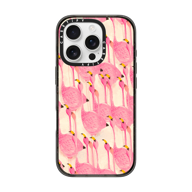 Grace Andersson x CASETiFY iPhone 16 Pro Case Animal,Nature Black Impact Case Flamingo March by Grace Andersson Father's Day Grace Andersson x CASETiFY iPhone 16 Pro Case Animal,Nature Black Impact Case Flamingo March by Grace Andersson Father's Day