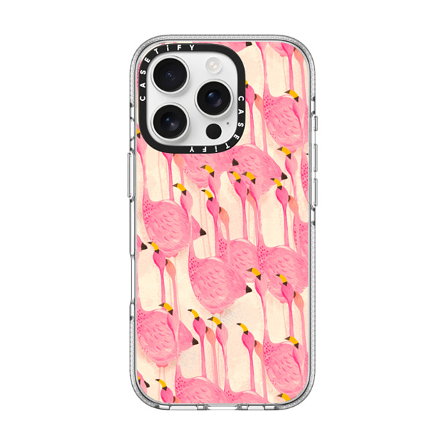 Grace Andersson x CASETiFY iPhone 16 Pro Case Animal,Nature クリア クリア ケース MagSafe対応 Flamingo March by Grace Andersson Father's Day Grace Andersson x CASETiFY iPhone 16 Pro Case Animal,Nature クリア クリア ケース MagSafe対応 Flamingo March by Grace Andersson Father's Day