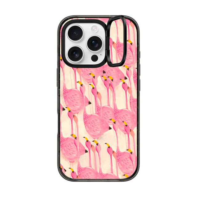 Grace Andersson x CASETiFY iPhone 16 Pro Case Animal,Nature Black インパクトリングスタンドケース MagSafe対応 Flamingo March by Grace Andersson Father's Day Grace Andersson x CASETiFY iPhone 16 Pro Case Animal,Nature Black インパクトリングスタンドケース MagSafe対応 Flamingo March by Grace Andersson Father's Day