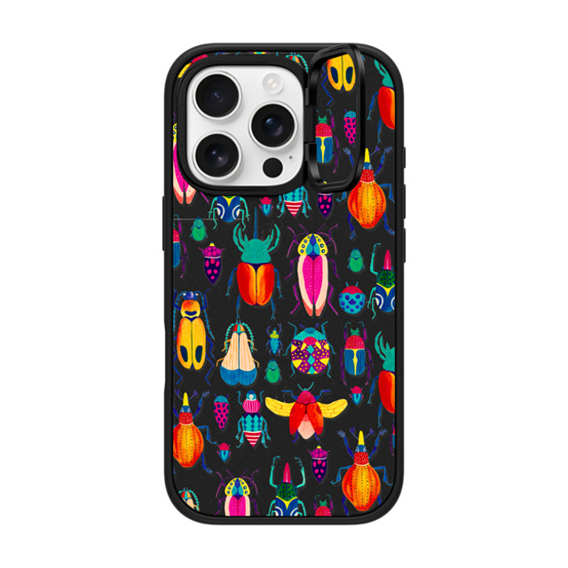 Grace Andersson x CASETiFY iPhone 16 Pro ケース マットブラック インパクトリングスタンドケース MagSafe対応 Bugs by Grace Andersson