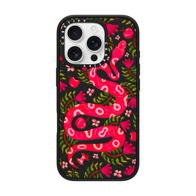 Grace Andersson x CASETiFY iPhone 16 Pro ケース マットブラック インパクトケース MagSafe対応 Garden of Eden by Grace Andersson