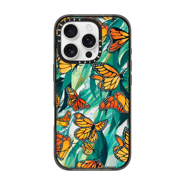 Grace Andersson x CASETiFY iPhone 16 Pro ケース Animal,Nature ブラック インパクトケース MagSafe対応 The Monarch by Grace Andersson Mother's Day Grace Andersson x CASETiFY iPhone 16 Pro ケース Animal,Nature ブラック インパクトケース MagSafe対応 The Monarch by Grace Andersson Mother's Day