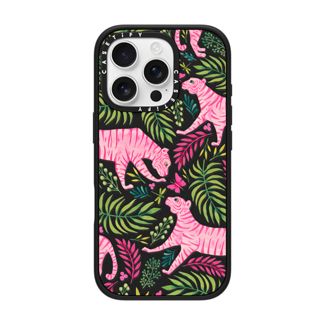 Grace Andersson x CASETiFY iPhone 16 Pro Case Animal,Nature Matte Black Impact Case MagSafe Compatible Pink Tigers by Grace Andersson Father's Day Grace Andersson x CASETiFY iPhone 16 Pro Case Animal,Nature Matte Black Impact Case MagSafe Compatible Pink Tigers by Grace Andersson Father's Day