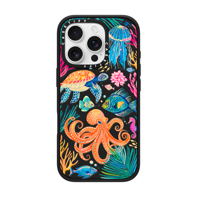 Grace Andersson x CASETiFY iPhone 16 Pro ケース マットブラック インパクトケース MagSafe対応 Under the Sea 2 by Grace Andersson