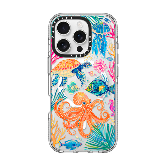 Grace Andersson x CASETiFY iPhone 16 Pro ケース クリア クリア ケース MagSafe対応 Under the Sea 2 by Grace Andersson