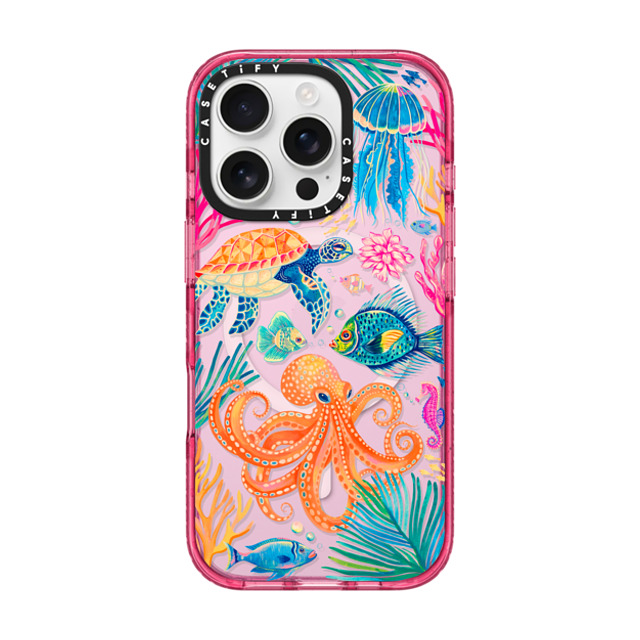 Grace Andersson x CASETiFY iPhone 16 Pro Case Animal,Nature Pink Fizz Impact Case MagSafe Compatible Under the Sea 2 by Grace Andersson Father's Day Grace Andersson x CASETiFY iPhone 16 Pro Case Animal,Nature Pink Fizz Impact Case MagSafe Compatible Under the Sea 2 by Grace Andersson Father's Day