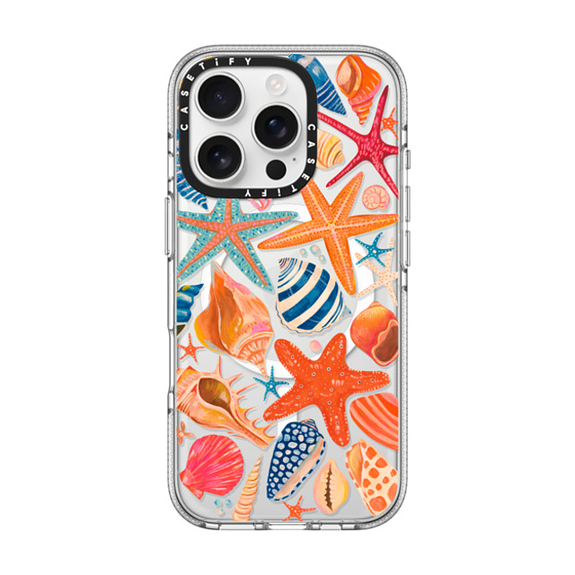 Grace Andersson x CASETiFY iPhone 16 Pro ケース クリア クリア ケース MagSafe対応 Sea Shells by Grace Andersson