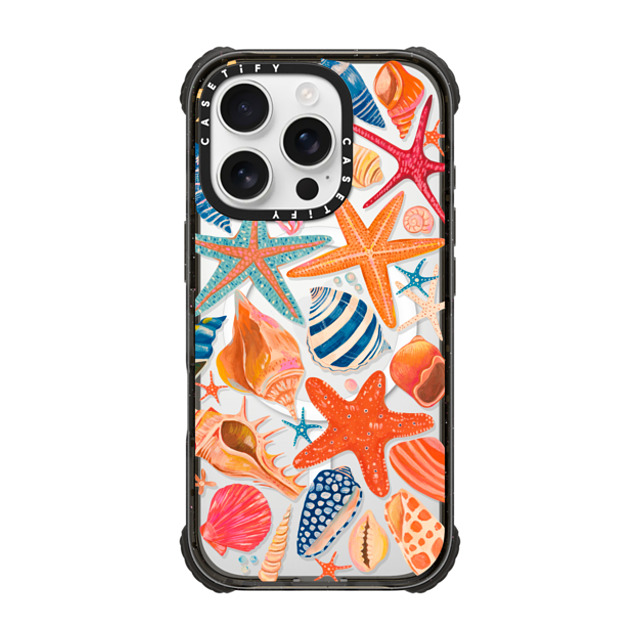 Grace Andersson x CASETiFY iPhone 16 Pro Case Black ウルトラ インパクトケース MagSafe 対応 Sea Shells by Grace Andersson Grace Andersson x CASETiFY iPhone 16 Pro Case Black ウルトラ インパクトケース MagSafe 対応 Sea Shells by Grace Andersson