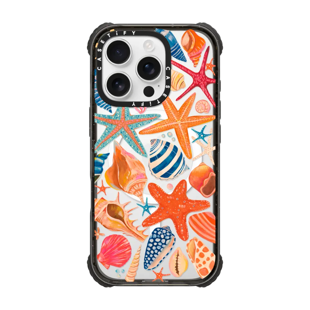 Ultra Impact iPhone 16 Pro Max Case MagSafe Compatible - Sea Shells by Grace Andersson
