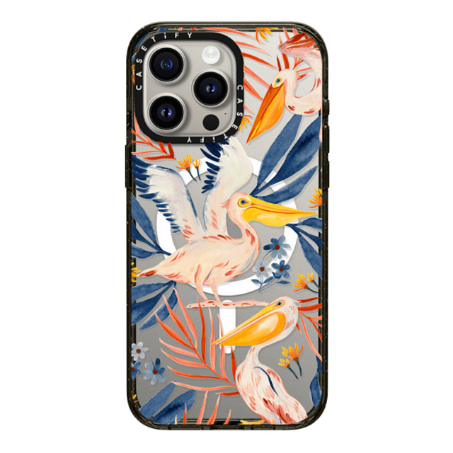 Grace Andersson x CASETiFY iPhone 15 Pro Max Case Fine Art Black Impact Case MagSafe Compatible Pelicans by Grace Andersson Father's Day Grace Andersson x CASETiFY iPhone 15 Pro Max Case Fine Art Black Impact Case MagSafe Compatible Pelicans by Grace Andersson Father's Day