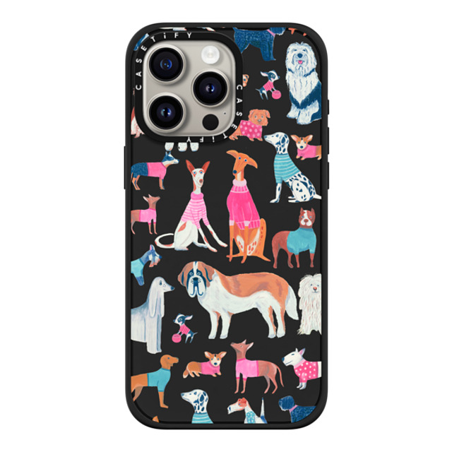 Grace Andersson x CASETiFY iPhone 15 Pro Max ケース マットブラック インパクトケース MagSafe対応 Dogs by Grace Andersson