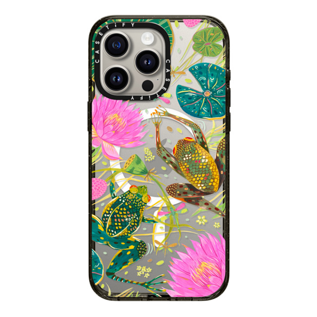 Grace Andersson x CASETiFY iPhone 15 Pro Max Case Animal,Nature Black Impact Case MagSafe Compatible A Lily Pond by Grace Andersson Back to School Grace Andersson x CASETiFY iPhone 15 Pro Max Case Animal,Nature Black Impact Case MagSafe Compatible A Lily Pond by Grace Andersson Back to School