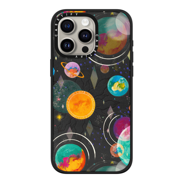 Grace Andersson x CASETiFY iPhone 15 Pro Max ケース マットブラック インパクトケース MagSafe対応 Intergalactic by Grace Andersson