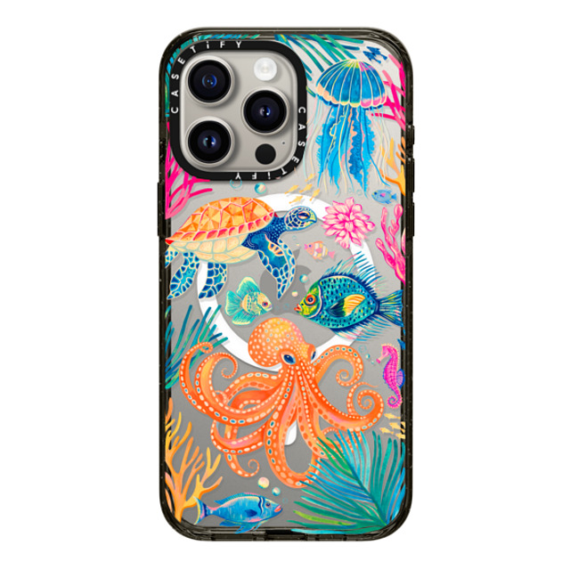 Grace Andersson x CASETiFY iPhone 15 Pro Max ケース ブラック インパクトケース MagSafe対応 Under the Sea 2 by Grace Andersson