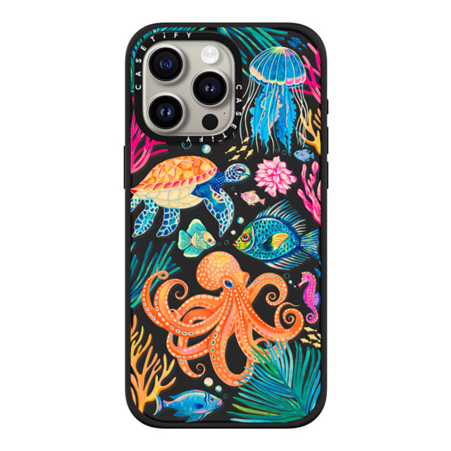 Grace Andersson x CASETiFY iPhone 15 Pro Max ケース マットブラック インパクトケース MagSafe対応 Under the Sea 2 by Grace Andersson