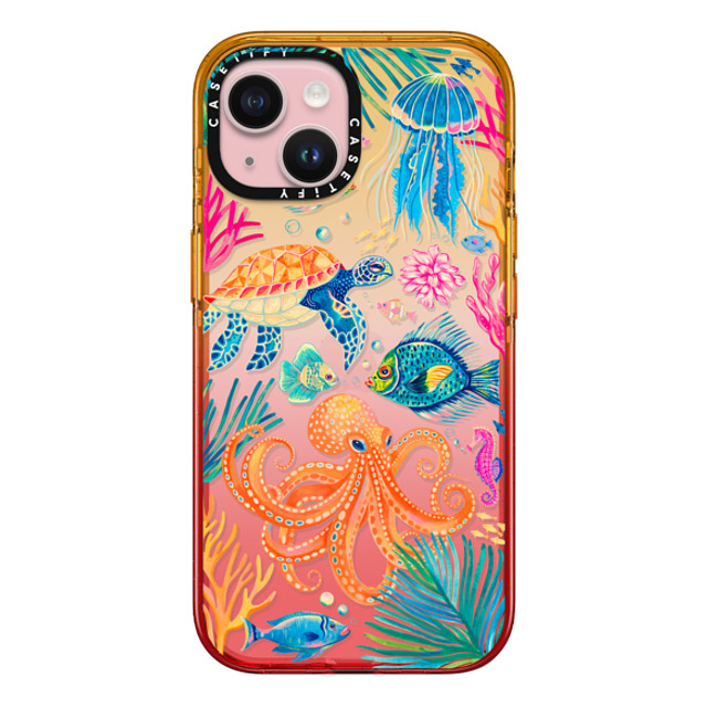 Grace Andersson x CASETiFY iPhone 15 ケース Peach Haze インパクトケース Under the Sea 2 by Grace Andersson