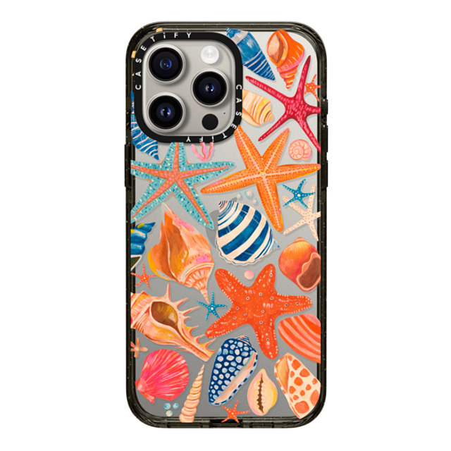 Grace Andersson x CASETiFY iPhone 15 Pro Max ケース ブラック インパクトケース Sea Shells by Grace Andersson