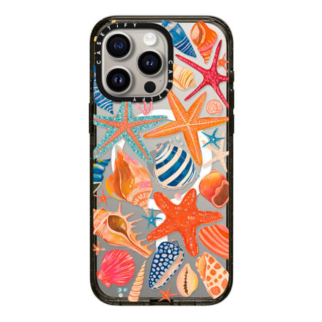 Grace Andersson x CASETiFY iPhone 15 Pro Max ケース ブラック インパクトケース MagSafe対応 Sea Shells by Grace Andersson