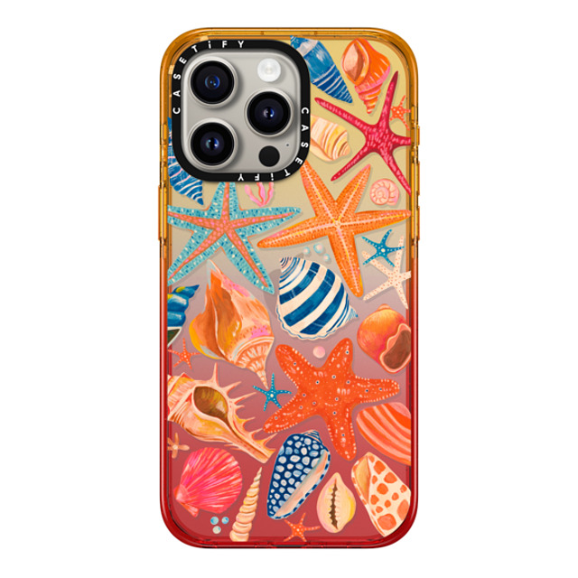Grace Andersson x CASETiFY iPhone 15 Pro Max Case Peach Haze Impact Case Sea Shells by Grace Andersson Grace Andersson x CASETiFY iPhone 15 Pro Max Case Peach Haze Impact Case Sea Shells by Grace Andersson