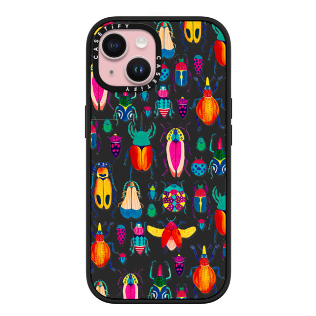 Grace Andersson x CASETiFY iPhone 15 ケース マットブラック インパクトケース MagSafe対応 Bugs by Grace Andersson