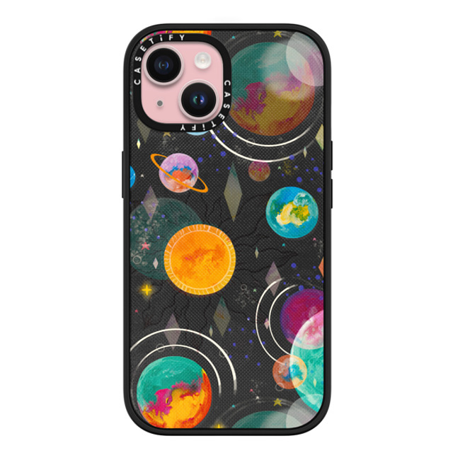 Grace Andersson x CASETiFY iPhone 15 ケース マットブラック インパクトケース MagSafe対応 Intergalactic by Grace Andersson