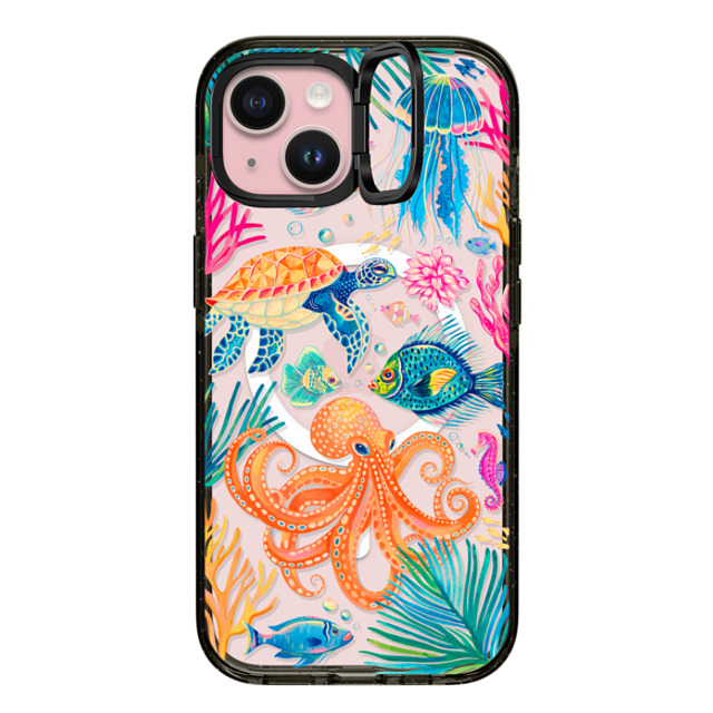 Grace Andersson x CASETiFY iPhone 15 Case Animal,Nature Black インパクトリングスタンドケース MagSafe対応 Under the Sea 2 by Grace Andersson Father's Day Grace Andersson x CASETiFY iPhone 15 Case Animal,Nature Black インパクトリングスタンドケース MagSafe対応 Under the Sea 2 by Grace Andersson Father's Day