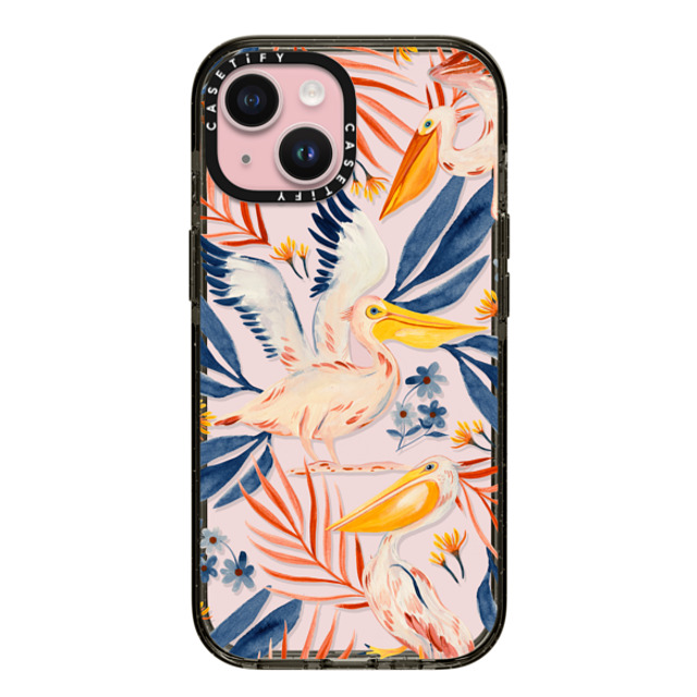 Grace Andersson x CASETiFY iPhone 15 Case Fine Art Black Impact Case Pelicans by Grace Andersson Father's Day Grace Andersson x CASETiFY iPhone 15 Case Fine Art Black Impact Case Pelicans by Grace Andersson Father's Day