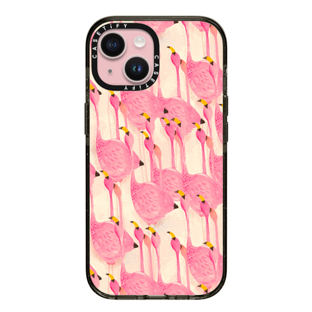 Grace Andersson x CASETiFY iPhone 15 Case Animal,Nature Black Impact Case Flamingo March by Grace Andersson Father's Day Grace Andersson x CASETiFY iPhone 15 Case Animal,Nature Black Impact Case Flamingo March by Grace Andersson Father's Day