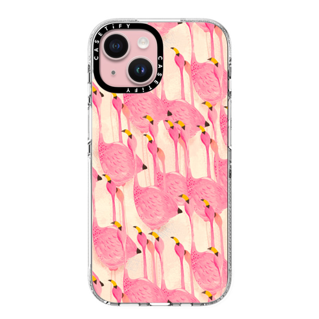 Grace Andersson x CASETiFY iPhone 15 Case Animal,Nature クリア クリア ケース MagSafe対応 Flamingo March by Grace Andersson Back to School Grace Andersson x CASETiFY iPhone 15 Case Animal,Nature クリア クリア ケース MagSafe対応 Flamingo March by Grace Andersson Back to School
