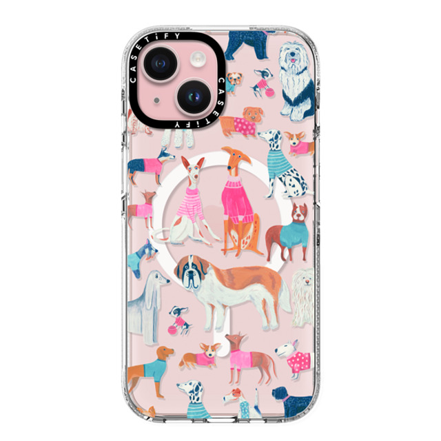 Grace Andersson x CASETiFY iPhone 15 ケース クリア クリア ケース MagSafe対応 Dogs by Grace Andersson