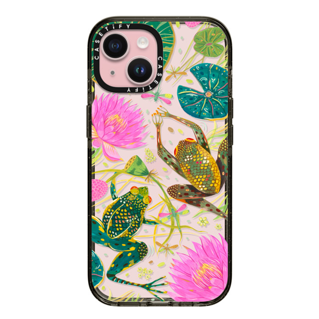 Grace Andersson x CASETiFY iPhone 15 Case Animal,Nature Black インパクトケース A Lily Pond by Grace Andersson Mother's Day Grace Andersson x CASETiFY iPhone 15 Case Animal,Nature Black インパクトケース A Lily Pond by Grace Andersson Mother's Day