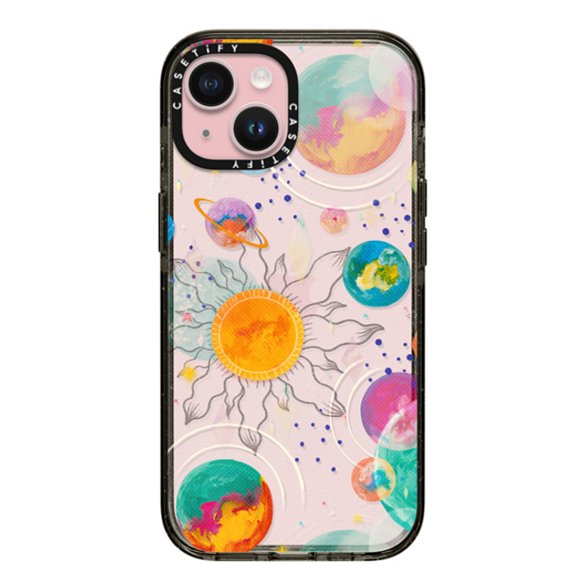 Grace Andersson x CASETiFY iPhone 15 ケース ブラック インパクトケース Intergalactic by Grace Andersson