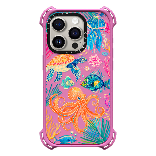 Grace Andersson x CASETiFY iPhone 15 Pro Case Animal,Nature Matte Pink バウンスケース Under the Sea 2 by Grace Andersson Mother's Day Grace Andersson x CASETiFY iPhone 15 Pro Case Animal,Nature Matte Pink バウンスケース Under the Sea 2 by Grace Andersson Mother's Day