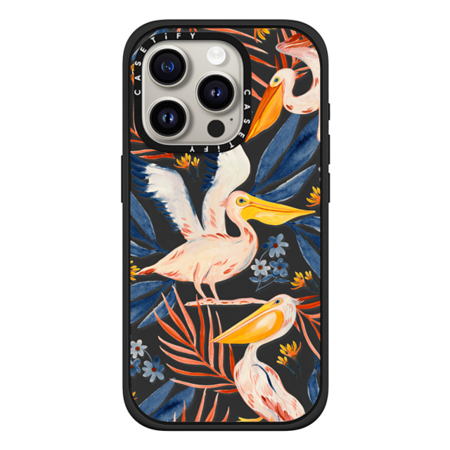Grace Andersson x CASETiFY iPhone 15 Pro Case Fine Art Matte Black Impact Case MagSafe Compatible Pelicans by Grace Andersson Father's Day Grace Andersson x CASETiFY iPhone 15 Pro Case Fine Art Matte Black Impact Case MagSafe Compatible Pelicans by Grace Andersson Father's Day
