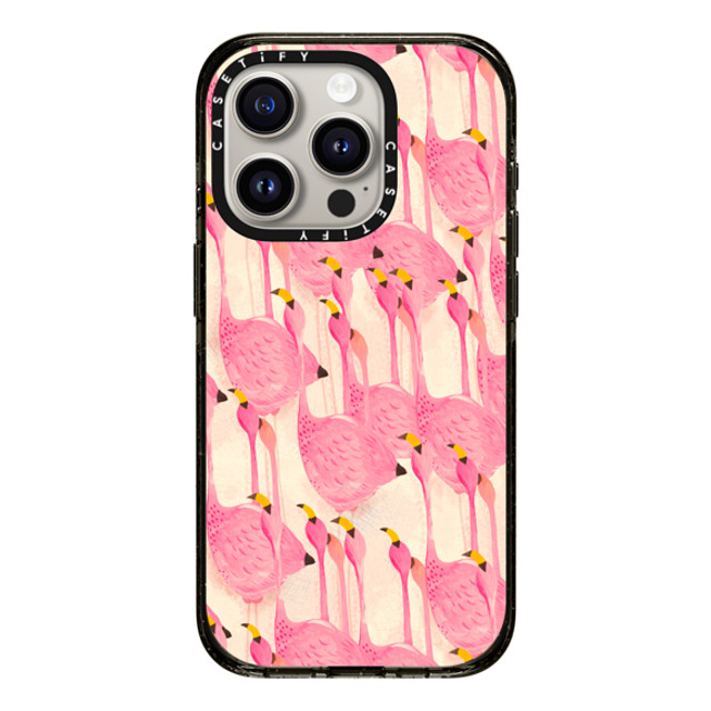 Grace Andersson x CASETiFY iPhone 15 Pro Case Animal,Nature Black Impact Case MagSafe Compatible Flamingo March by Grace Andersson Back to School Grace Andersson x CASETiFY iPhone 15 Pro Case Animal,Nature Black Impact Case MagSafe Compatible Flamingo March by Grace Andersson Back to School