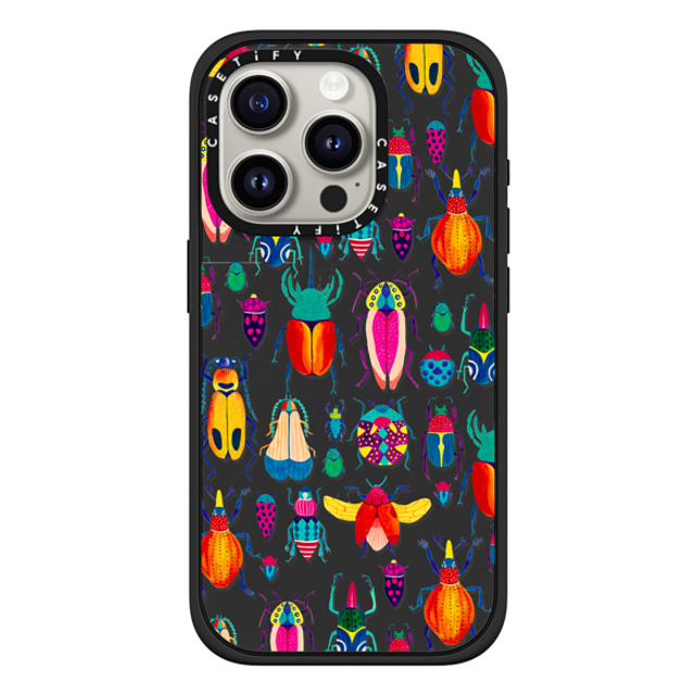 Grace Andersson x CASETiFY iPhone 15 Pro ケース マットブラック インパクトケース MagSafe対応 Bugs by Grace Andersson