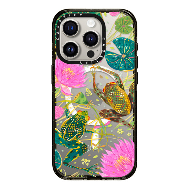 Grace Andersson x CASETiFY iPhone 15 Pro ケース Animal,Nature ブラック インパクトケース MagSafe対応 A Lily Pond by Grace Andersson Father's Day Grace Andersson x CASETiFY iPhone 15 Pro ケース Animal,Nature ブラック インパクトケース MagSafe対応 A Lily Pond by Grace Andersson Father's Day