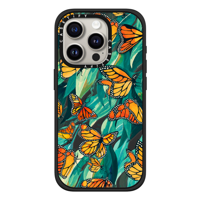 Grace Andersson x CASETiFY iPhone 15 Pro Case Animal,Nature マットブラック Impact Case MagSafe Compatible The Monarch by Grace Andersson Mother's Day Grace Andersson x CASETiFY iPhone 15 Pro Case Animal,Nature マットブラック Impact Case MagSafe Compatible The Monarch by Grace Andersson Mother's Day