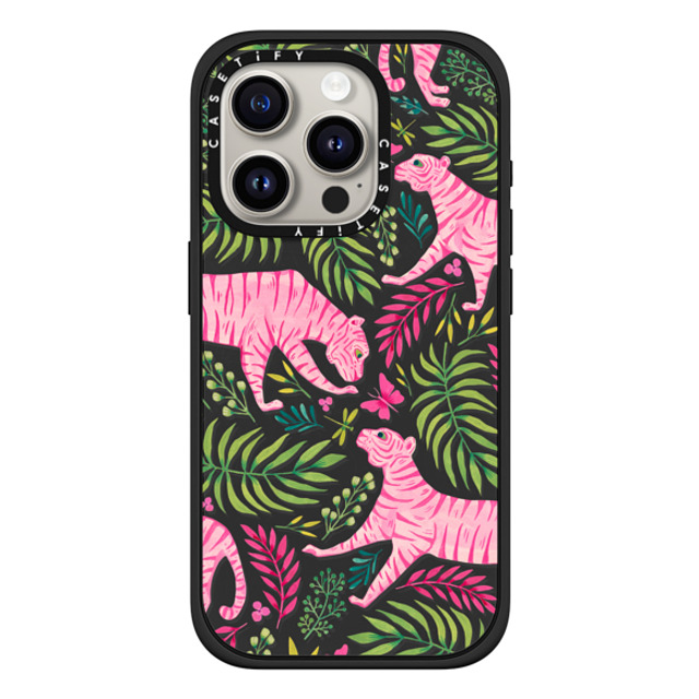 Grace Andersson x CASETiFY iPhone 15 Pro Case Animal,Nature Matte Black Impact Case MagSafe Compatible Pink Tigers by Grace Andersson Father's Day Grace Andersson x CASETiFY iPhone 15 Pro Case Animal,Nature Matte Black Impact Case MagSafe Compatible Pink Tigers by Grace Andersson Father's Day