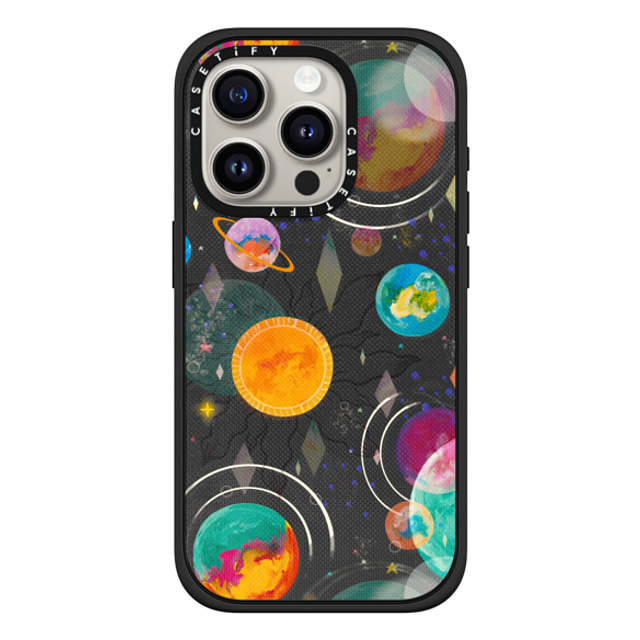 Grace Andersson x CASETiFY iPhone 15 Pro ケース マットブラック インパクトケース MagSafe対応 Intergalactic by Grace Andersson