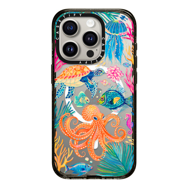 Grace Andersson x CASETiFY iPhone 15 Pro ケース ブラック インパクトケース MagSafe対応 Under the Sea 2 by Grace Andersson