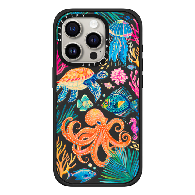 Grace Andersson x CASETiFY iPhone 15 Pro ケース マットブラック インパクトケース MagSafe対応 Under the Sea 2 by Grace Andersson