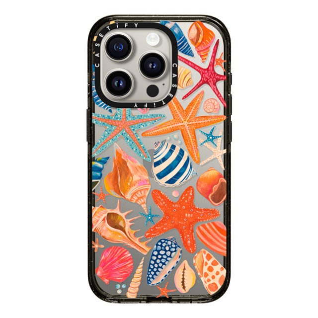 Grace Andersson x CASETiFY iPhone 15 Pro ケース ブラック インパクトケース Sea Shells by Grace Andersson