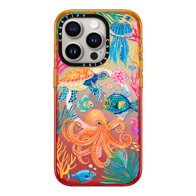 Grace Andersson x CASETiFY iPhone 15 Pro ケース Peach Haze インパクトケース MagSafe対応 Under the Sea 2 by Grace Andersson